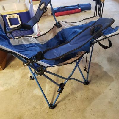 Three Camping Chairs, Stool and Three Igloo Coolers (B1-KD)