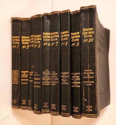 Lot #71 Hawkins' Electrical Guide - 1924 - Complete Set of 10 (missing #3)