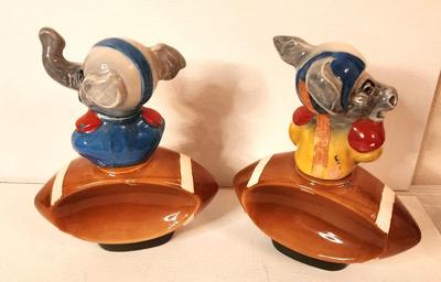 Lot #73 Jim Beam Boubon Decanters - Pair - Democrat/Republican - EMPTY