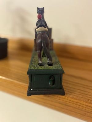 COOL CAST-IRON SHOWJUMPER BANK AND WATER WELL PUMP