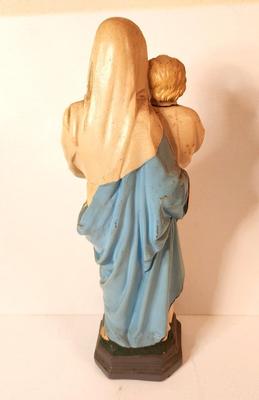 Lot #80 Chalkware Madonna & Child