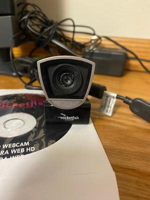ROCKET FISH, WEBCAM, AND COMPUTER SPEAKERS