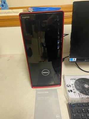 DELL INSPIRON 3656 DESKTOP COMPUTER AND 22 INCH AOC MONITOR