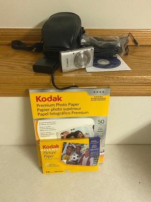CANON CYBER SHOT DIGITAL CAMERA PLUS 8 X 10 AND 4 X 6 KODAK PAPER