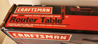 Lot #82 Craftsman Router Table - new in box