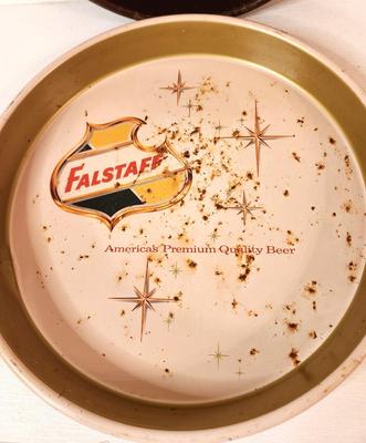 Lot #83 Lot of 2 Vintage Falstaff Beer Trays