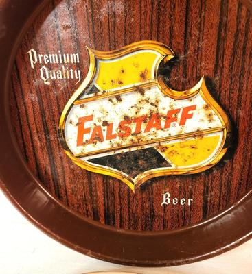 Lot #83 Lot of 2 Vintage Falstaff Beer Trays