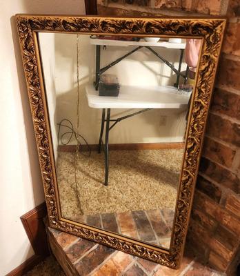 Lot #84 Heavy Wall Mirror - Gesso Frame