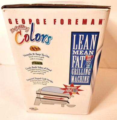 Lot #87 George Foreman Chap Size Lean Grilling machine - new in box