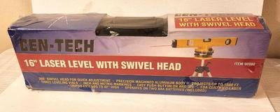 Lot #89 Cen-Tech 16" Laser Level w/Swivel Head - new