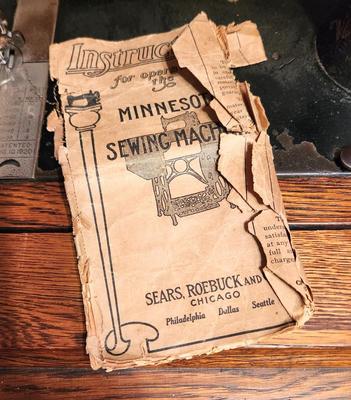 Lot #92 Antique Minnesota Sewing Treadle Machine ca. 1920