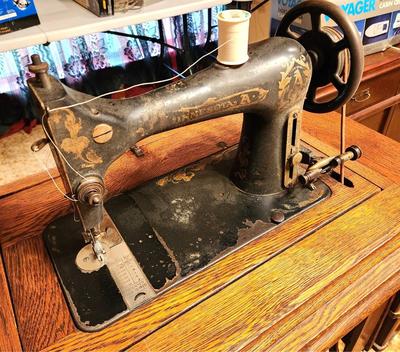 Lot #92 Antique Minnesota Sewing Treadle Machine ca. 1920