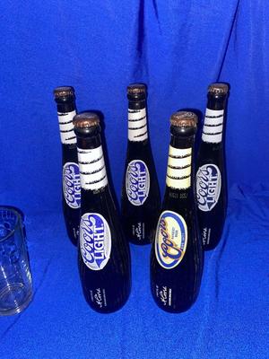 COLLECTIBLE COORS BASEBALL BAT BOTTLES & PINT GLASSES