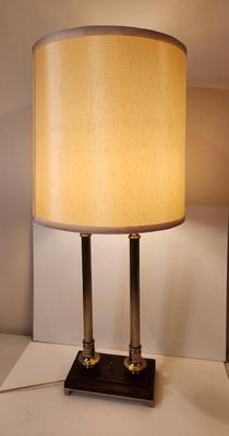 Lot #99 Vintage Table Lamp - 1970's Dual Column