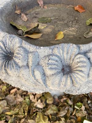 2 PIECE CONCRETE BIRDBATH