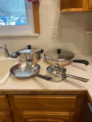 REVERE COPPER BOTTOM PANS & STAINLESS STEEL PANS