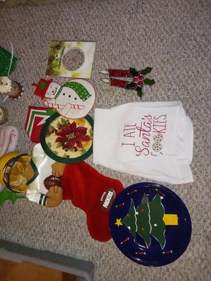 GREENBAY PACKERS STOCKING, PLACE MATS, TABLE SETTINGS, CHRISTMAS DECOR