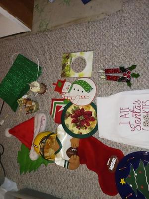 GREENBAY PACKERS STOCKING, PLACE MATS, TABLE SETTINGS, CHRISTMAS DECOR