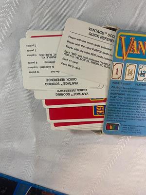 VINTAGE GAMES, TWILOGRAPH, PEOPLE TRIVA GAME, VANTAGE, & SKIPBO