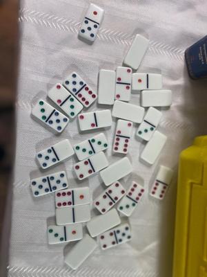 SMALLER GABRIEL ERECTOR SET AND DOUBLE SIX DOMINOS GAME