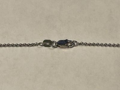 New Never Worn "NT" Sterling Silver 3" Cross w/Greenish Color Stones & SS Chain as Pictured.