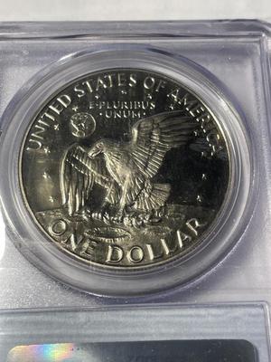 PCGS CERTIFIED 1973-S PROOF69 DEEP CAMEO CLAD EISENHOWER DOLLAR AS PICTURED.