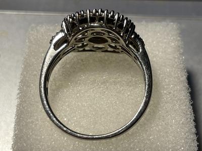 Vintage D'Joy Designer Sterling Silver .925 Chocolate/Champagne Colored Diamond Cocktail Ring Approx. 1-Carat TW Ring Size Full-9.75...