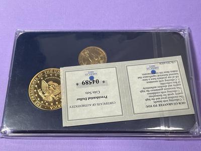JOHN F. KENNEDY Uncirculated Coin & Proof Medal Set by American Mint with COA as Pictured.