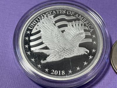2018 Bradford Exchange - Martin Luther King Jr. Commemorative Proof Silver Plated Round Medal as Pictured.
