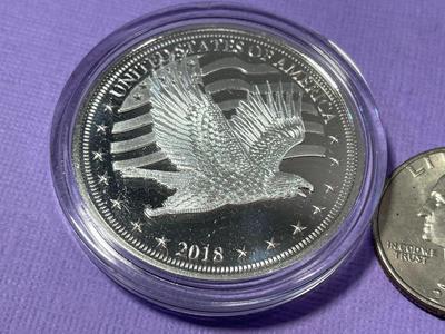 2018 Bradford Exchange - Martin Luther King Jr. Commemorative Proof Silver Plated Round Medal as Pictured.