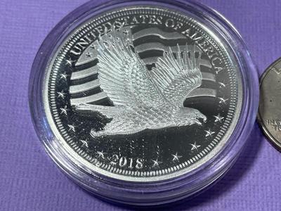 2018 Bradford Exchange - Martin Luther King Jr. Commemorative Proof Silver Plated Round Medal as Pictured.