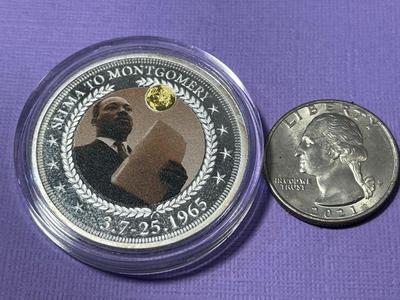 2018 Bradford Exchange - Martin Luther King Jr. Commemorative Proof Silver Plated Round Medal as Pictured.