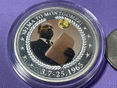 2018 Bradford Exchange - Martin Luther King Jr. Commemorative Proof Silver Plated Round Medal as Pictured.