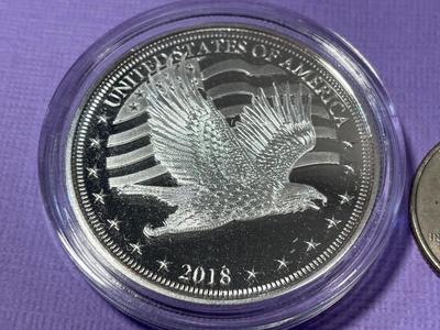 2018 Bradford Exchange - Martin Luther King Jr. Commemorative Proof Silver Plated Round Medal as Pictured.