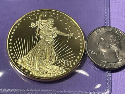 1933 Saint-Gaudens Double Eagle Replica 24k Gold Layered by the American Mint (Un-Holdered #4).