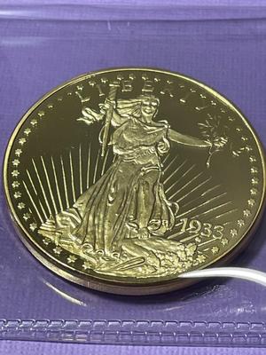 1933 Saint-Gaudens Double Eagle Replica 24k Gold Layered by the American Mint (Un-Holdered #4).