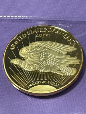 1933 Saint-Gaudens Double Eagle Replica 24k Gold Layered by the American Mint (Un-Holdered #4).