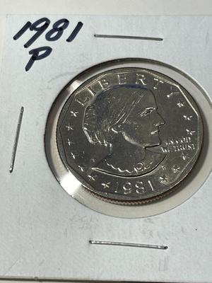 1981-P/D/S CHOICE BU SUSAN B. ANTHONY DOLLAR COINS FROM A MINT SET. FREE DOMESTIC SHIPPING.