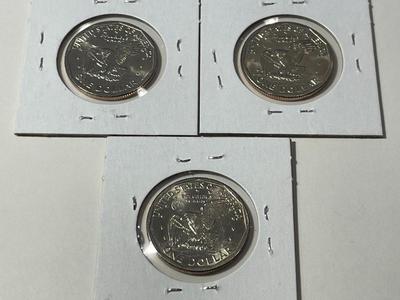 1981-P/D/S CHOICE BU SUSAN B. ANTHONY DOLLAR COINS FROM A MINT SET. FREE DOMESTIC SHIPPING.