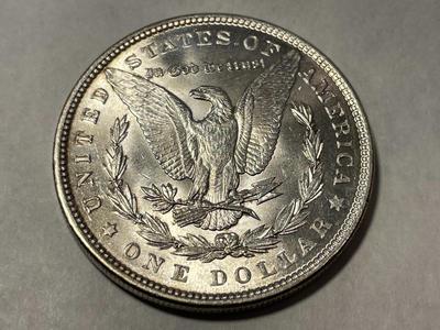 1889-P MS60/UNCIRCULATED CONDITION (UNCERTIFIED) MORGAN SILVER DOLLAR AS PICTURED.