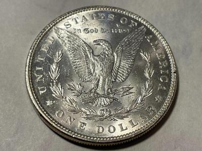 1886-P MS60/UNCIRCULATED CONDITION (UNCERTIFIED) MORGAN SILVER DOLLAR AS PICTURED.