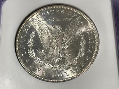 NGC CERTIFIED 1881-S MS64 BLAST WHITE MORGAN SILVER DOLLAR AS PICTURED. FREE SHIPPING.
