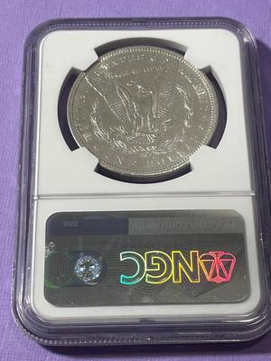 NGC CERTIFIED 1884-S AU DETAILS CLEANED MORGAN SILVER DOLLAR AS PICTURED. FREE SHIPPING.