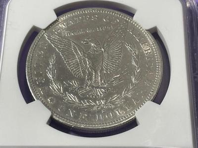 NGC CERTIFIED 1884-S AU DETAILS CLEANED MORGAN SILVER DOLLAR AS PICTURED. FREE SHIPPING.