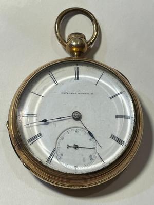 Antique Elgin G. M. Wheeler Presentation Key Wind Gold Filled Pocket Watch c1865-1885 in Good Working Order/Condition.