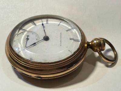 Antique Elgin G. M. Wheeler Presentation Key Wind Gold Filled Pocket Watch c1865-1885 in Good Working Order/Condition.