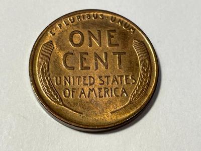 1913-P UNCIRCULATED BROWN/R&B CONDITION LINCOLN PREOWNED FROM AN ESTATE AS PICTURED. COIN #3. FREE SHIPPING.