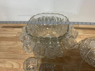 Glass Punch Bowl Set