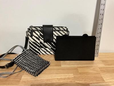 New Liz Claiborne B/W purse, Black evening purse, cell/wallet purse