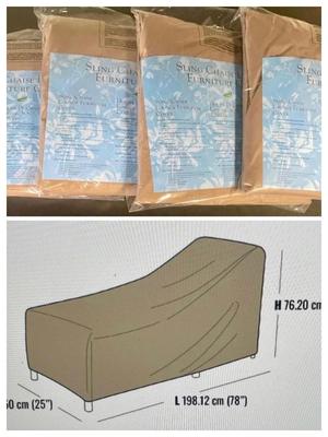 Outdoor Patio Chaise Lounge Cover - Lot of 4, NEW
